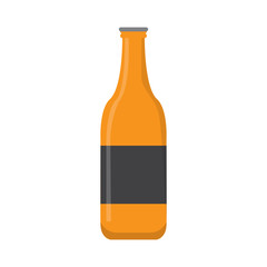 Isolated beer bottle