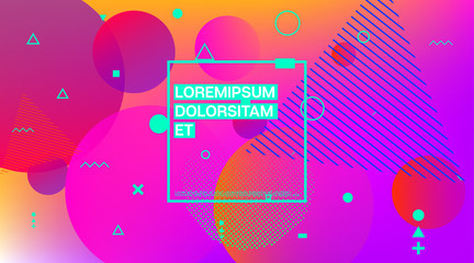 Obraz premium Memphis Minimal Geometric Pattern. Geometric Elements, Minimal Business Cover Template. Memphis Futuristic Flyer Flat Corporate Identity. Contemporary Elegant Hipster Vector Cover Presentation.