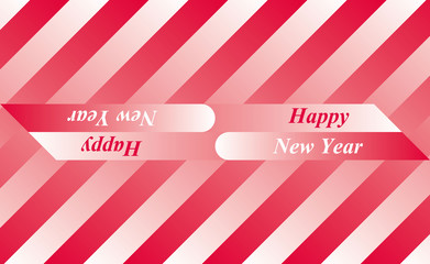 Happy New Year card, banner, wrapping paper. Vector abstract geometric background.