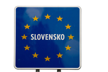 Welcome sign to Slovakia