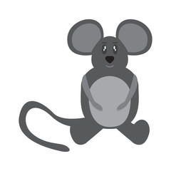 Isolated stuffed mouse toy