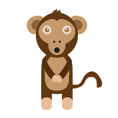 Isolated stuffed monkey toy