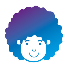 young man with afro head avatar character