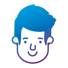 young man head avatar character