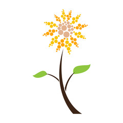 Isolated abstract flower icon