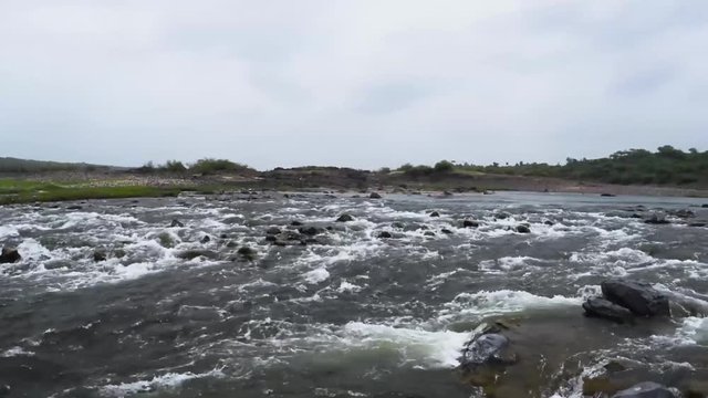 beautiful view mahisagar river from rasulpur, vadodara, gujarat