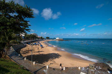 Fototapeta na wymiar Salvador Bahia - Famous beach of Porto da Barra