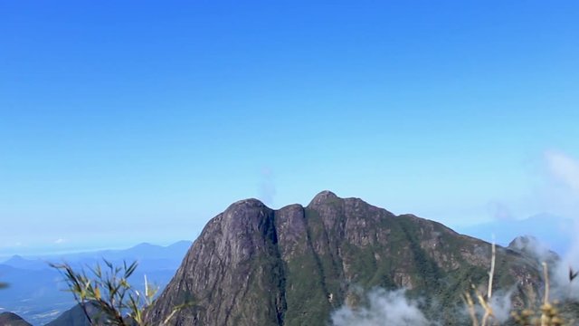 Magnificent view of Pico Paran&radic;&deg; from the top of a mountain - Brazil