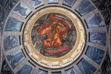 Dome interior of an ancient chapel