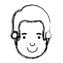 young man head avatar character
