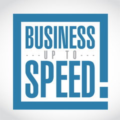 Business up to speed exclamation box message