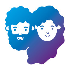 couple heads avatars characters