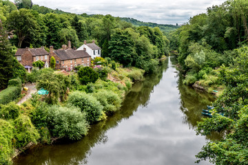 Fototapeta na wymiar The River Severn in Ironbridge Gorge in Shropshire, England 