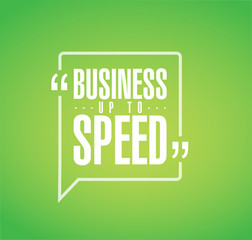 Business up to speed line quote message concept