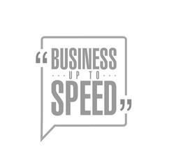 Business up to speed line quote message concept