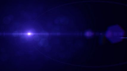 Blue lens flare light