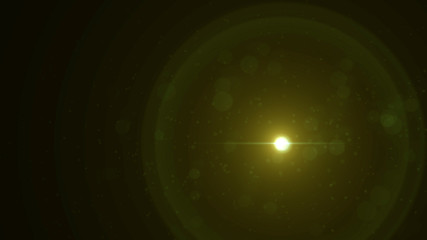 Yellow lens flare light