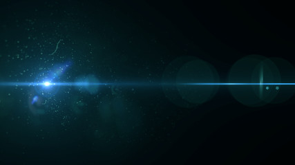 Blue lens flare light