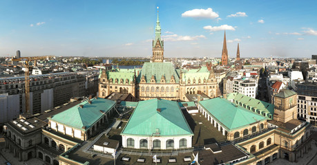 Luftbild von Hamburg - Rathaus