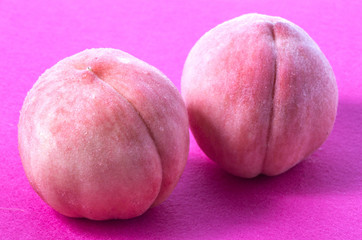 Ripe peach fruit isolated
