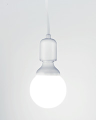 a light bulb of a white socket