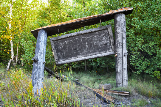 Old Wooden Polebridge Sign