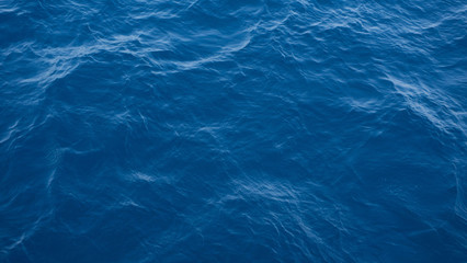 a deep blue sea water texture view from top