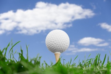 Golf Ball in grass background