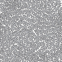 Brain Coral Doodle Drawing Seamless Abstract Background Pattern Tile