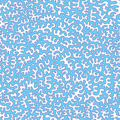 Brain Coral Doodle Drawing Seamless Abstract Background Pattern Tile