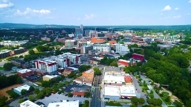 Downtown Greenville, South Carolina, USA Aerial