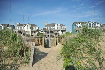 A look at some beach houses from the beach