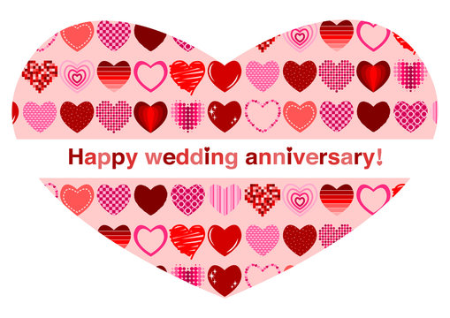 Happy Wedding Anniversary 結婚記念日 ハート形 イラスト Stock Vector Adobe Stock Happy Wedding Anniversary 結婚記念日 ハート形 イラスト Stock Vector Adobe Stock