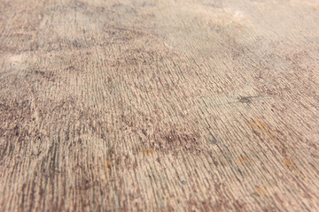 Surface of an old wooden table background. Selective focus
