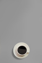 Coffee cup with portrait size and copy space for a present.