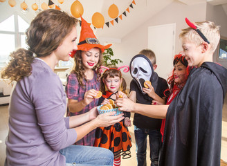 kids in Halloween party