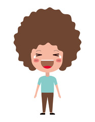 cartoon happy man kawaii character