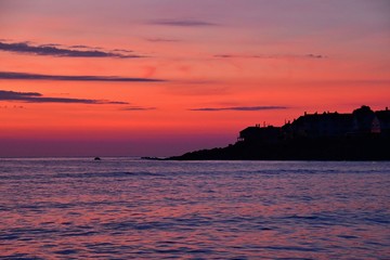 Sunrise off the coast of Maine.