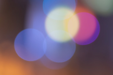 Night city street lights bokeh background