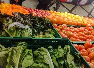 At the market. Fruits and vegetables