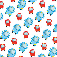 bus vehicles pattern background