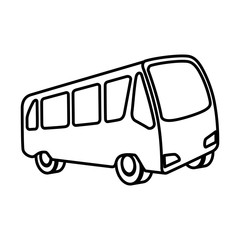 bus vehicle isolated icon