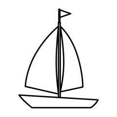 sail boat isolated icon