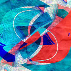 Fototapeta premium Graphic abstract light waves