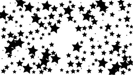 Abstract Background with Many Random Falling Golden Stars Confetti .