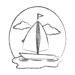 sail boat on the sea