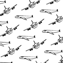 Naklejka premium airplanes flying pattern background