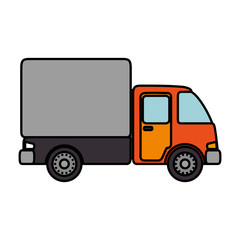 Fototapeta premium delivery service truck isolated icon