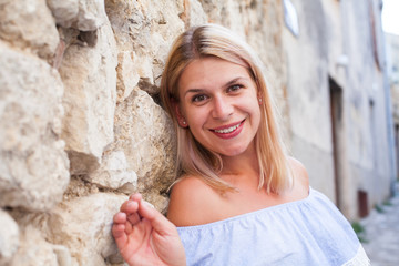 Smiling woman in Croatia