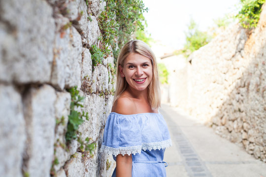 Smiling woman in Croatia
